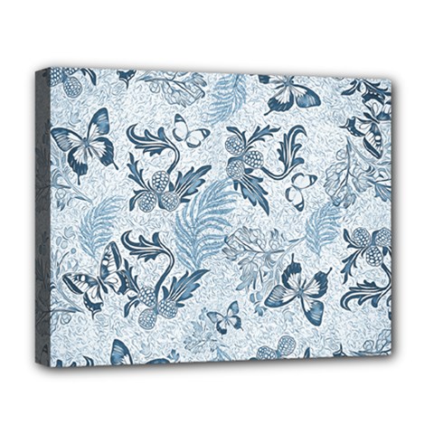 Nature Blue Pattern Deluxe Canvas 20  X 16  (stretched) by Abe731