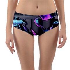 D B  Reversible Mid-waist Bikini Bottoms by MRNStudios
