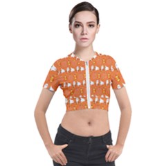 Halloween Short Sleeve Cropped Jacket by Sparkle
