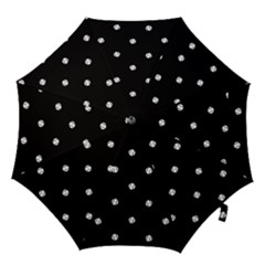Black And White Baseball Motif Pattern Hook Handle Umbrellas (large) by dflcprintsclothing