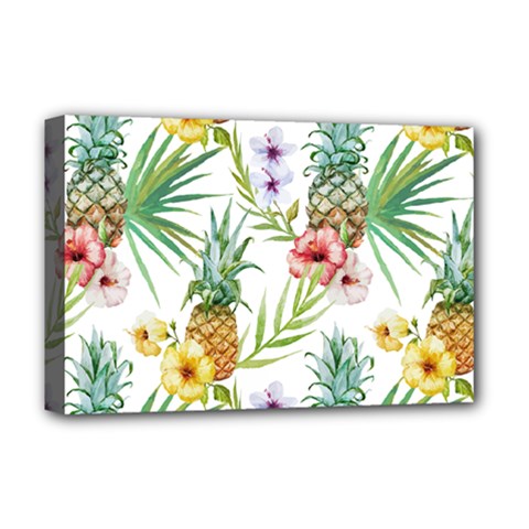 Tropical Pineapples Deluxe Canvas 18  X 12  (stretched) by goljakoff
