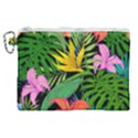 Tropical Greens Leaves Canvas Cosmetic Bag (XL) View1