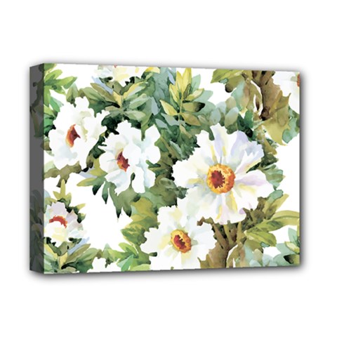 White Flowers Deluxe Canvas 16  X 12  (stretched)  by goljakoff