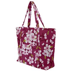 Sakura Zip Up Canvas Bag by goljakoff