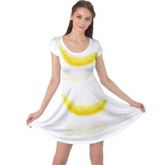 Banana Fruit Watercolor Painted Cap Sleeve Dress by Mariart