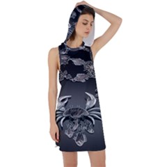 Fractal Jewerly Racer Back Hoodie Dress by Sparkle