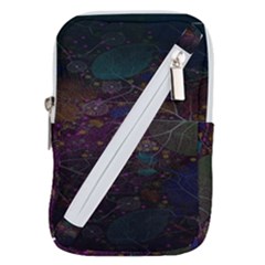 Fractal Leafs Belt Pouch Bag (small) by Sparkle