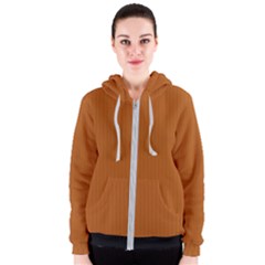 Bronze Orange - Women s Zipper Hoodie by FashionLane