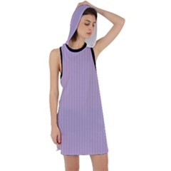 Wisteria Purple - Racer Back Hoodie Dress by FashionLane