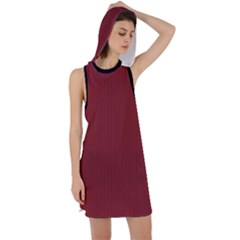 Chili Oil Red - Racer Back Hoodie Dress by FashionLane