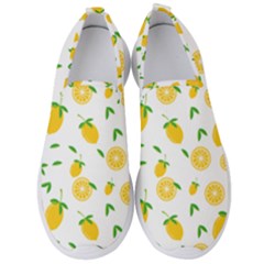 Illustrations Lemon Citrus Fruit Yellow Men s Slip On Sneakers by Alisyart
