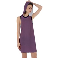 Dull Purple - Racer Back Hoodie Dress by FashionLane
