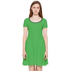 Just Green - Inside Out Cap Sleeve Dress by FashionLane
