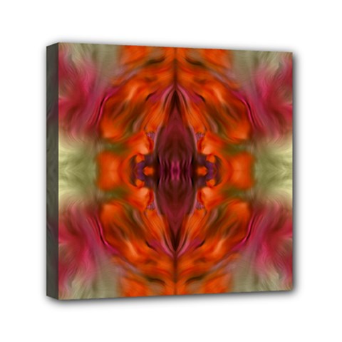 Landscape In A Colorful Structural Habitat Ornate Mini Canvas 6  X 6  (stretched) by pepitasart