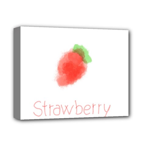 Strawbery Fruit Watercolor Painted Deluxe Canvas 14  X 11  (stretched) by Mariart