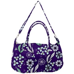 Floral Blue Pattern  Removal Strap Handbag by MintanArt