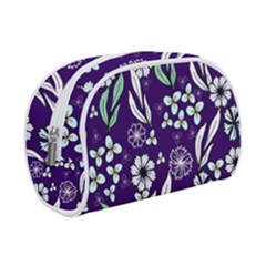 Floral Blue Pattern  Makeup Case (small) by MintanArt