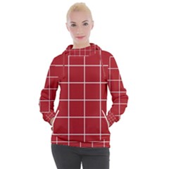 Red Plaid Women s Hooded Pullover by goljakoff