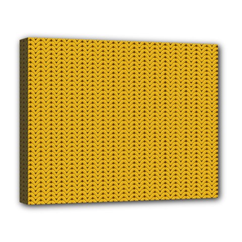 Knitted Pattern Deluxe Canvas 20  X 16  (stretched) by goljakoff