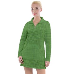 Green Knitting Women s Long Sleeve Casual Dress by goljakoff
