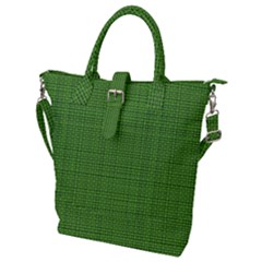 Green Knitting Buckle Top Tote Bag by goljakoff