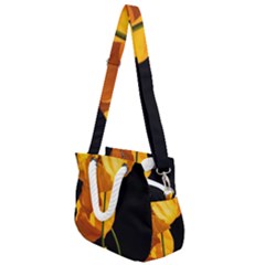 Yellow Poppies Rope Handles Shoulder Strap Bag by Audy