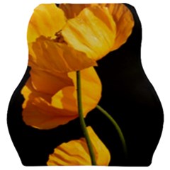 Yellow Poppies Car Seat Velour Cushion  by Audy