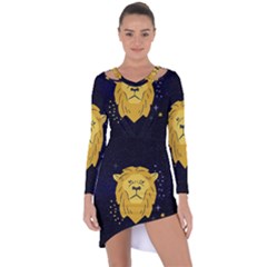 Zodiak Leo Lion Horoscope Sign Star Asymmetric Cut-out Shift Dress by Alisyart