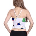 Funny  Winter Seamless Pattern With Little Princess And Her Christmas Spaghetti Strap Bra Top View2