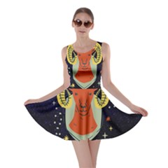 Zodiak Aries Horoscope Sign Star Skater Dress by Alisyart