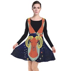 Zodiak Aries Horoscope Sign Star Plunge Pinafore Dress by Alisyart