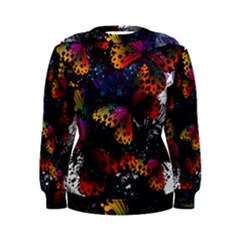 Butterfly Floral Pattern Women s Sweatshirt by ArtsyWishy
