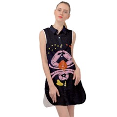 Zodiac Cancer Horoscope Astrology Symbol Sleeveless Shirt Dress by Alisyart