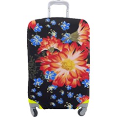 Orange And Blue Chamomiles Design Luggage Cover (large) by ArtsyWishy