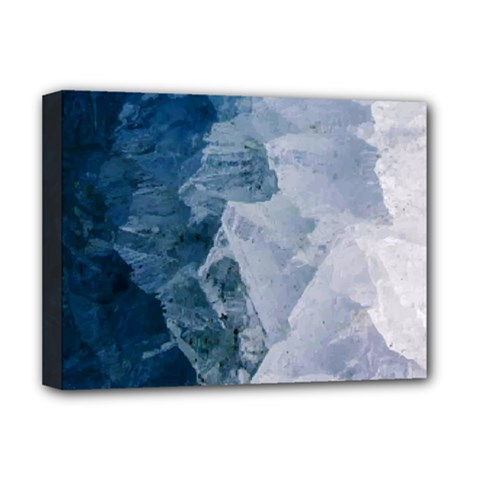 Blue Waves Deluxe Canvas 16  X 12  (stretched)  by goljakoff