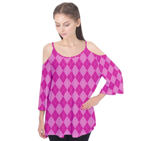 Pink Diamond Pattern Flutter Tees by ArtsyWishy