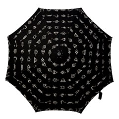 Electrical Symbols Callgraphy Short Run Inverted Hook Handle Umbrellas (small) by WetdryvacsLair