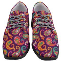 Paisley Purple Women Heeled Oxford Shoes by designsbymallika