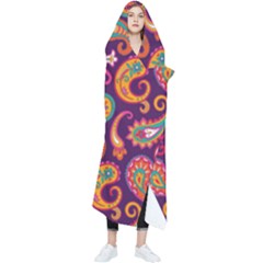 Paisley Purple Wearable Blanket by designsbymallika