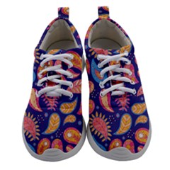 Blue Paisley Print 2 Athletic Shoes by designsbymallika