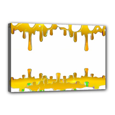 Dripping Paint In Wonderful Colors Canvas 18  X 12  (stretched) by pepitasart