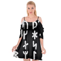 Younger Futhark Rune Set Collected Inverted Cutout Spaghetti Strap Chiffon Dress by WetdryvacsLair