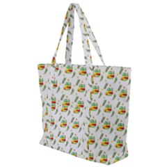 Background Cactus Zip Up Canvas Bag by Mariart
