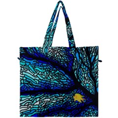 Sea-fans-diving-coral-stained-glass Canvas Travel Bag by Sapixe