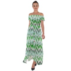 Paper African Tribal Off Shoulder Open Front Chiffon Dress by Mariart