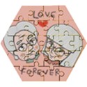 lover love forever couple Wooden Puzzle Hexagon View1