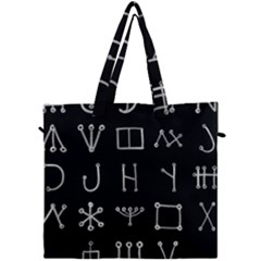 Heinrich Cornelius Agrippa Of Occult Philosophy 1651 Malachim Alphabet Collected Inverted Square Canvas Travel Bag by WetdryvacsLair