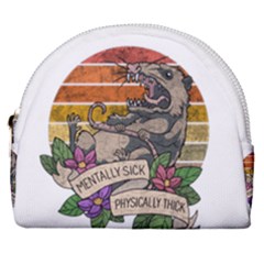 Possum - Mentally Sick Physically Thick Horseshoe Style Canvas Pouch by Valentinaart
