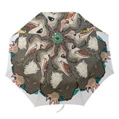 Possum - Be Urself Folding Umbrellas by Valentinaart
