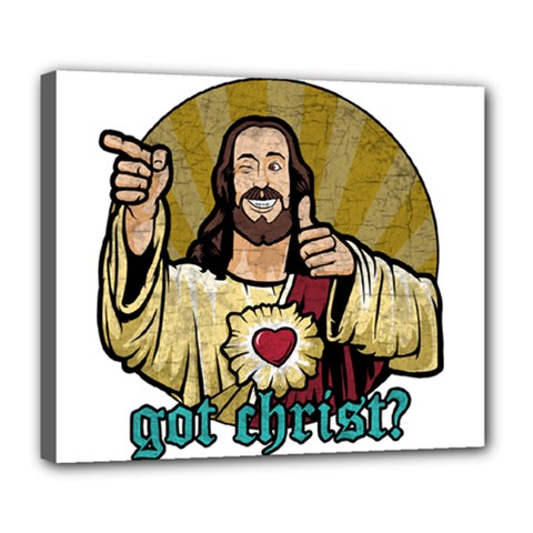 Buddy Christ Deluxe Canvas 24  X 20  (stretched) by Valentinaart